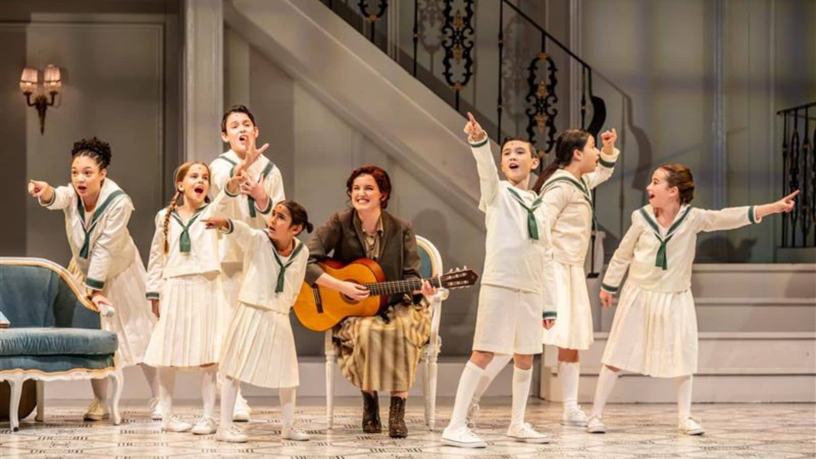 The Sound of Music Dominique Leblanc and the Young Compay Crisp Apple Struddel Cast Photo Credit Dahlia Katz via Grand Theatre
