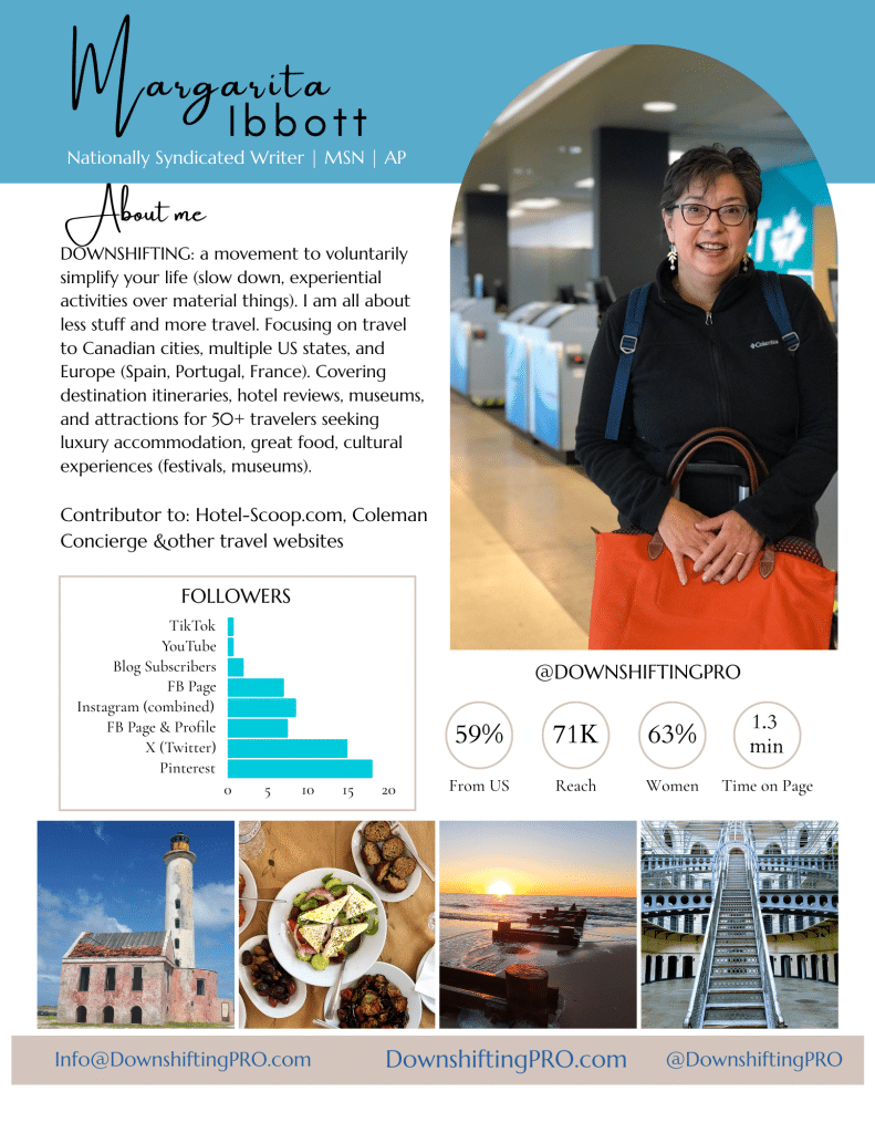 Media Kit - Margarita Ibbott @DownshiftingPRO 1 Minimalist Beauty Vlogger Influencer Rate Card Media Kit US Letter 1