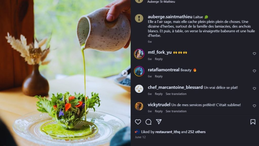 Auberge Saint Mathieu Mauricie Region Photo Credit Battuto on Instagram