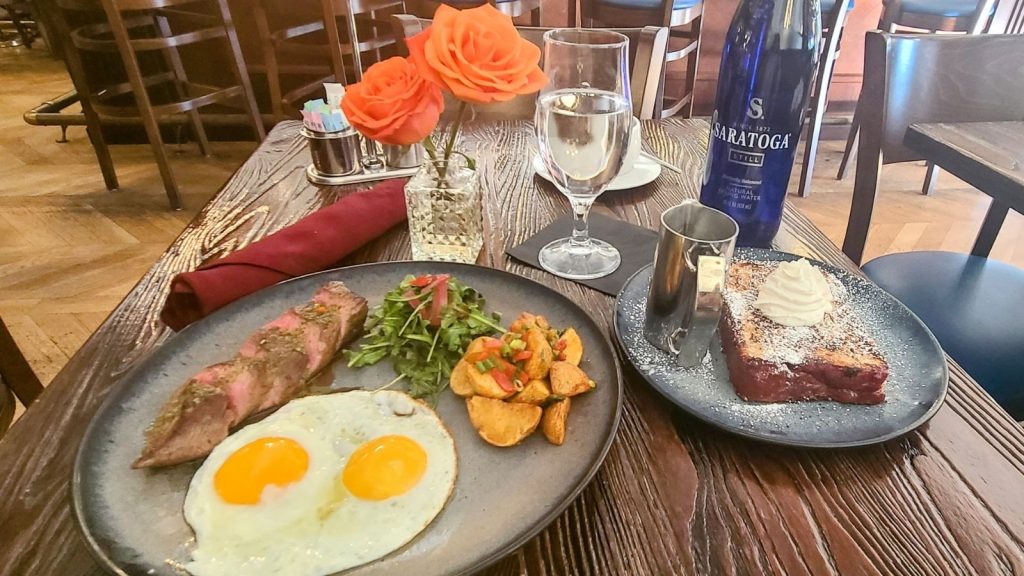 Steak and Egg French Toasts Morrisseys at The Adelphi Hotel Saratoga Springs Photo Credit Margarita Ibbott 2