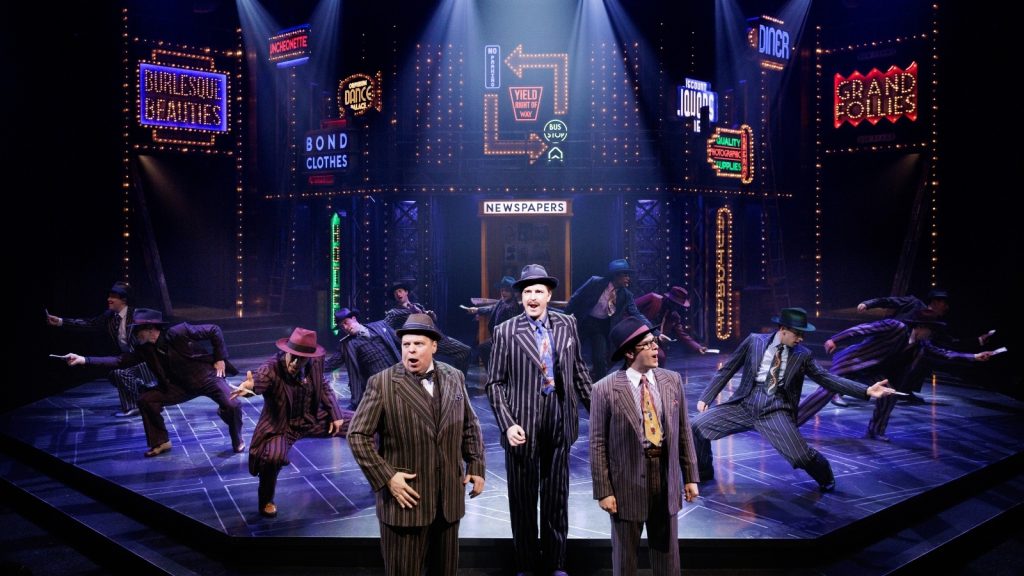 Stratford Festival Rolls the Dice on Guys and Dolls — and Hits 6 Steve Ross Mark Uhre Gabriel Antonacci Ensemble in Guys and Dolls Photo Credit David Hou via Stratford Festival