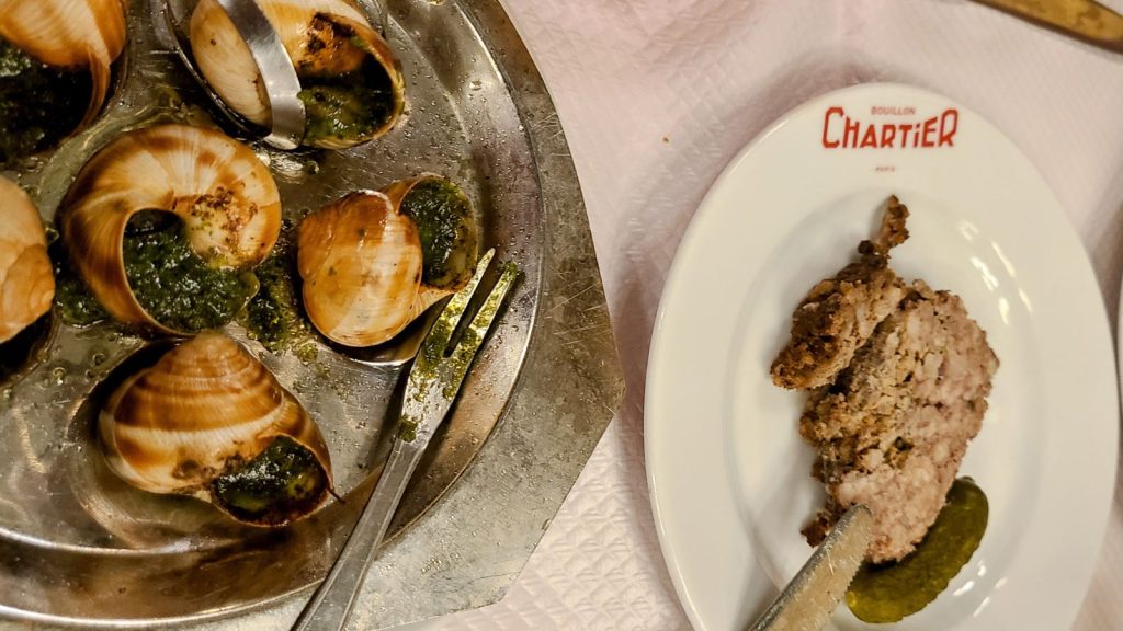Where to Eat Like a Local in Paris: A Guide to Bouillon Bistros 5 Escargot Pate Bouillon Chartier Paris Photo Credit Margarita Ibbott