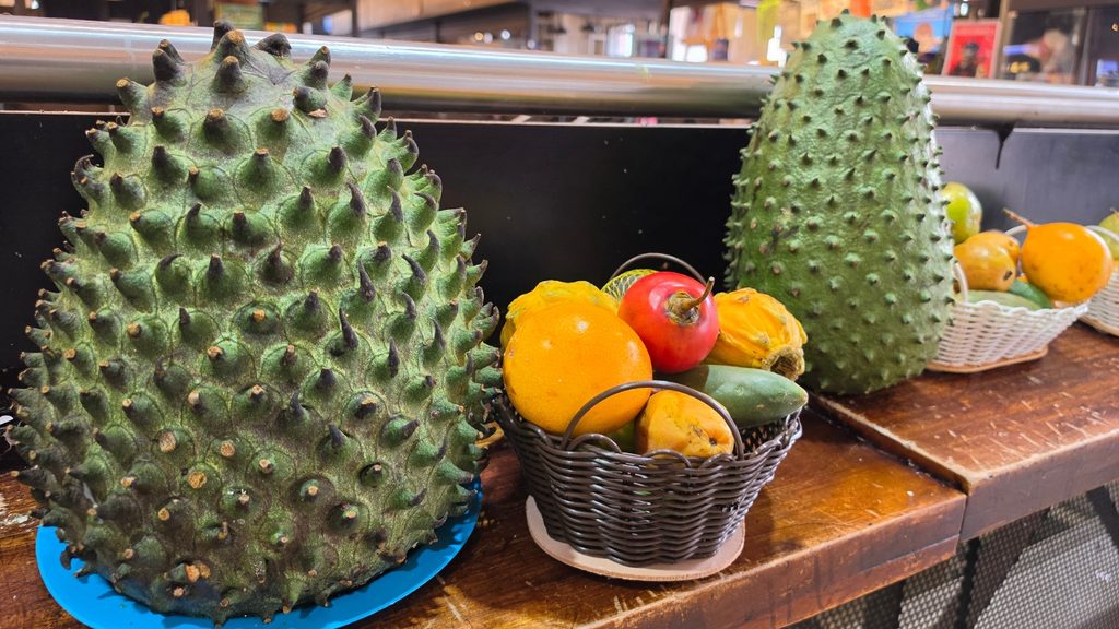 Ultimate Guide to Fruits and Juices of Colombia - with 40+ Stunning Pictures 19 Gunabana Other Fruits at the La Concordia Market Photo Credit Margarita Ibbott